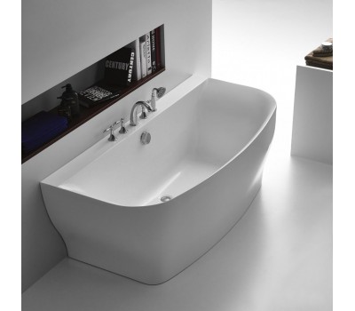 BB74-1650 Отдельностоящая акриловая ванна в комплекте со сливом-переливом цвета хром , Bianco