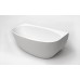BB83-1700 Отдельностоящая, овальная акриловая ванна в комплекте со сливом-переливом цвета хром , Белый