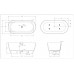 Ванна из искусственного камня 150*75 Solid Surface CEZARES RELAX