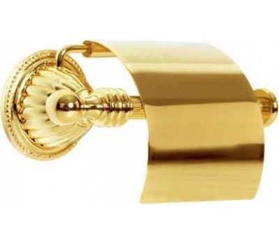 Держатель туалетной бумаги Boheme Hermitage Gold с крышкой, золото