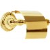 Держатель туалетной бумаги Boheme Hermitage Gold с крышкой, золото