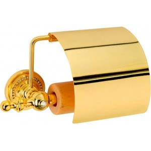 Держатель туалетной бумаги Boheme Imperiale с крышкой, золото