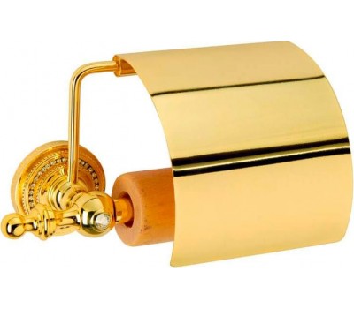 Держатель туалетной бумаги Boheme Imperiale с крышкой, золото