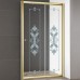 Душевая дверь в нишу Cezares Giubileo-BF-1 120 см стекло с узором, золото