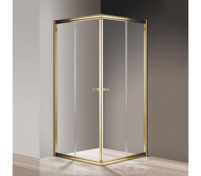 Душевой уголок Cezares Giubileo-A-2-100 прозрачное стекло, золото