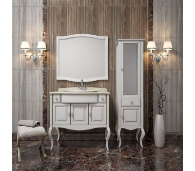 Мебель для ванной Opadiris Лаура 100 белая матовая со столешницей