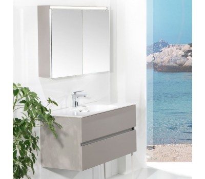 Мебель для ванной Armadi Art Vallessi 100 кашемир, с белой раковиной