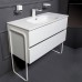 Мебель для ванной Armadi Art Vallessi 100 белая, с белой раковиной
