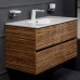 Мебель для ванной Armadi Art Vallessi 100 зебрано, с белой раковиной