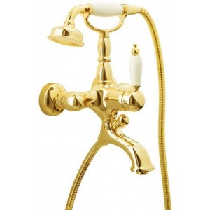 Смеситель Boheme Tradizionale Oro  для ванны с душем, золото/керамика